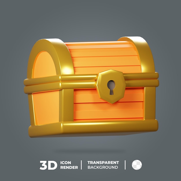 PSD 3d icon treasure box