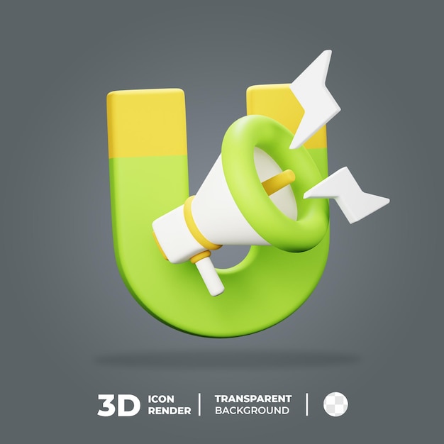 Marketing di tendenza dell'icona 3d