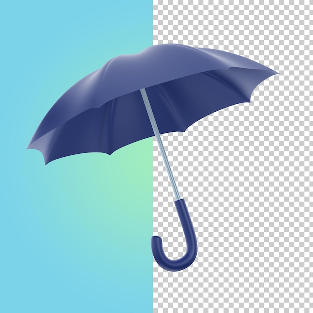 PSD 3d icon umbrella psd editable color