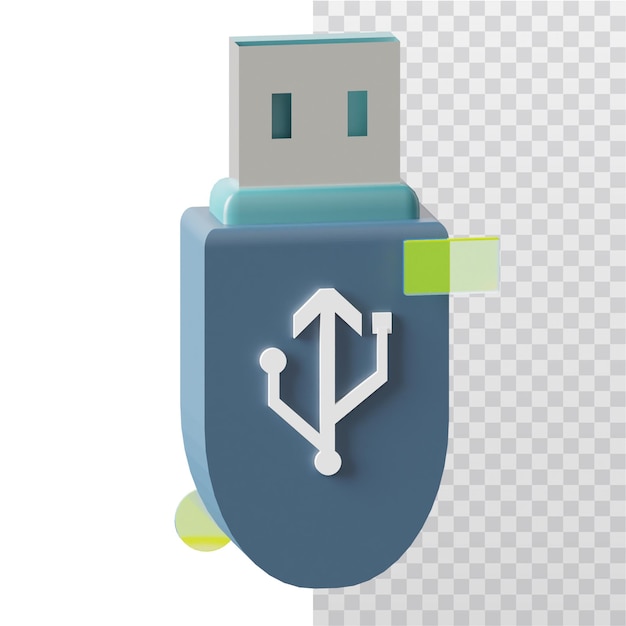 3d icon usb drive illustration