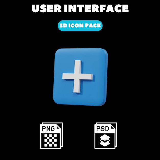 PSD 3d icon for user interface