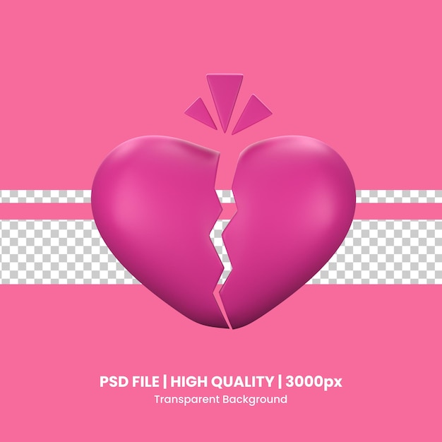 PSD 3d icon valentine object