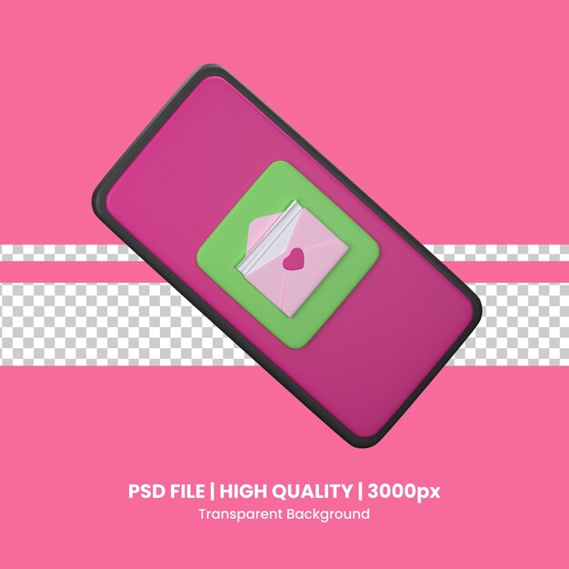 PSD 3d icon valentine object