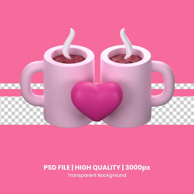 3d icon valentine object