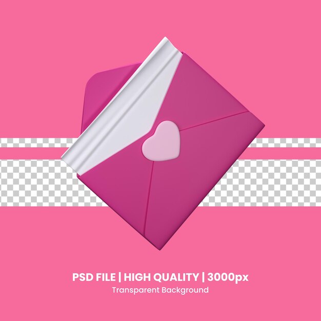 PSD 3d-icon valentine voorwerp