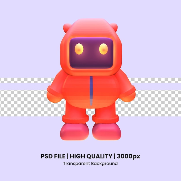 3d icon video games game character rendered isolated on the transparent background