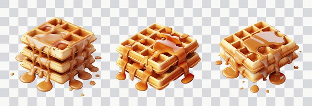 3d icon waffle soft smooth lighting