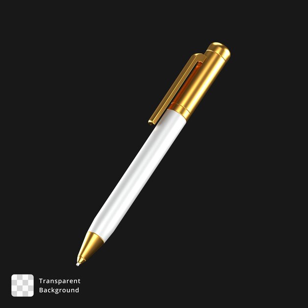 PSD 3d icon of white pen