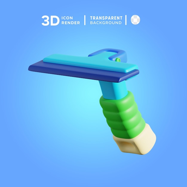 PSD 3d icon wiper illustration