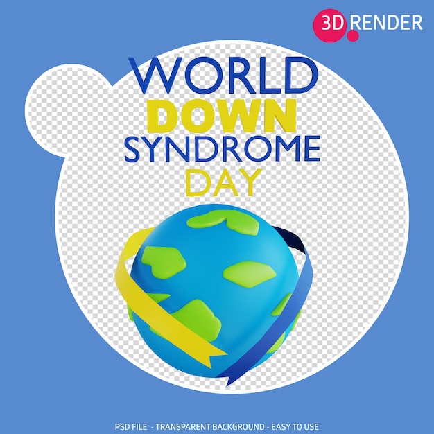3d icon world down syndrome day
