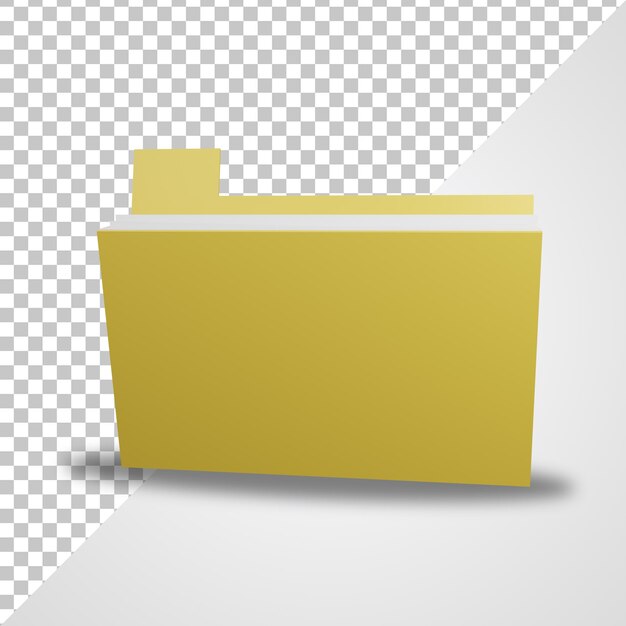 3d icon yellow folder