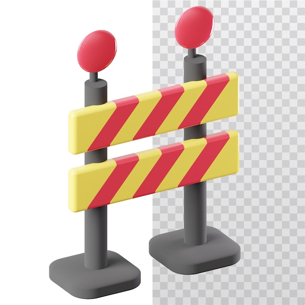 PSD 3d-iconen van de barrière