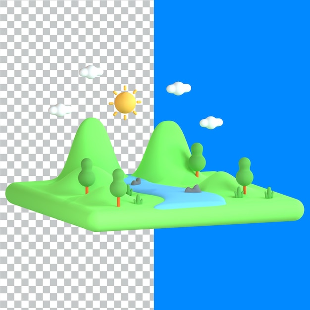 3D-iconen voor natuur en milieu