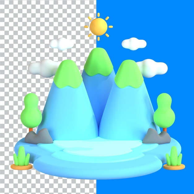 3D-iconen voor natuur en milieu