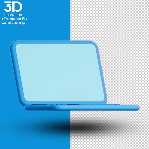 PSD 3 d アイコン ラップトップ アイコン分離 3 d レンダリング図