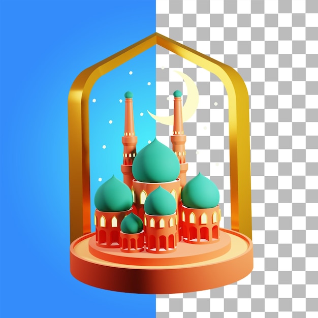 PSD moschea delle icone 3d