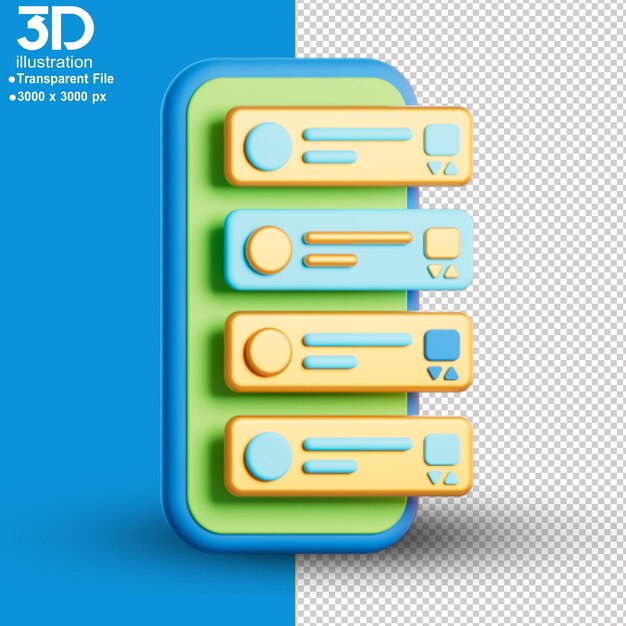 PSD 3 d アイコン電話取引アイコン分離 3 d レンダリング図