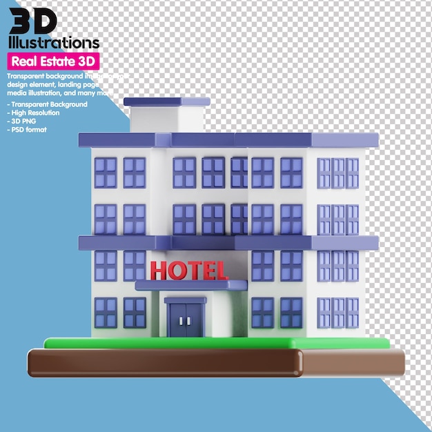 PSD 3d icons set real estate