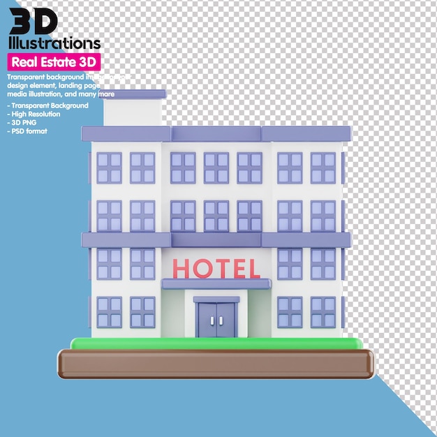 PSD 3d icons set real estate