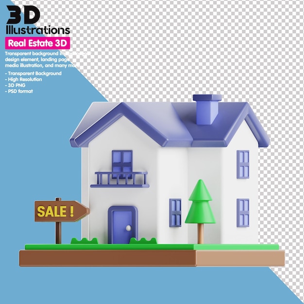 3d icons set real estate