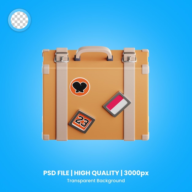 PSD 3d iconдорожный чемодан