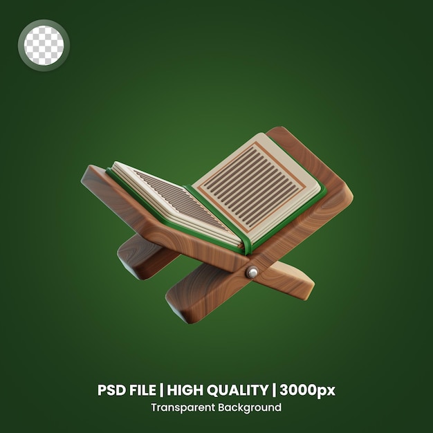 PSD 3d-icoon lees de koran