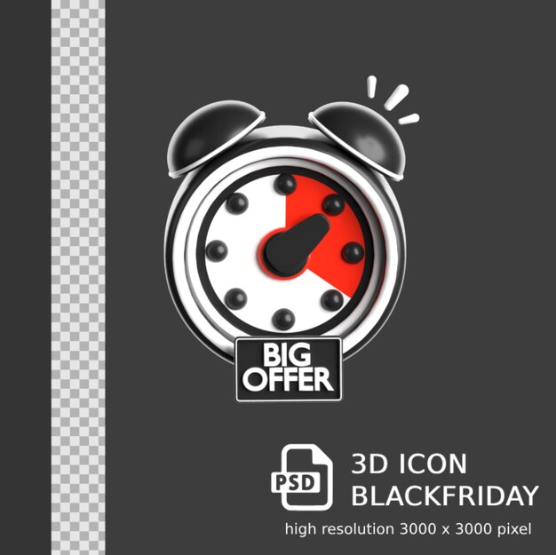 PSD 3d-icoon van black friday
