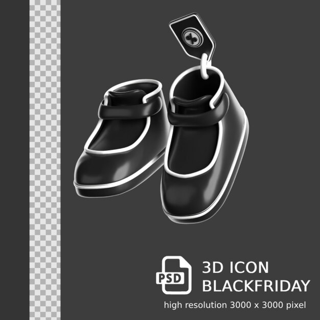 PSD 3d-icoon van black friday