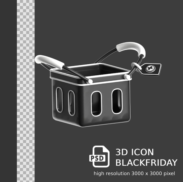 PSD 3d-icoon van black friday