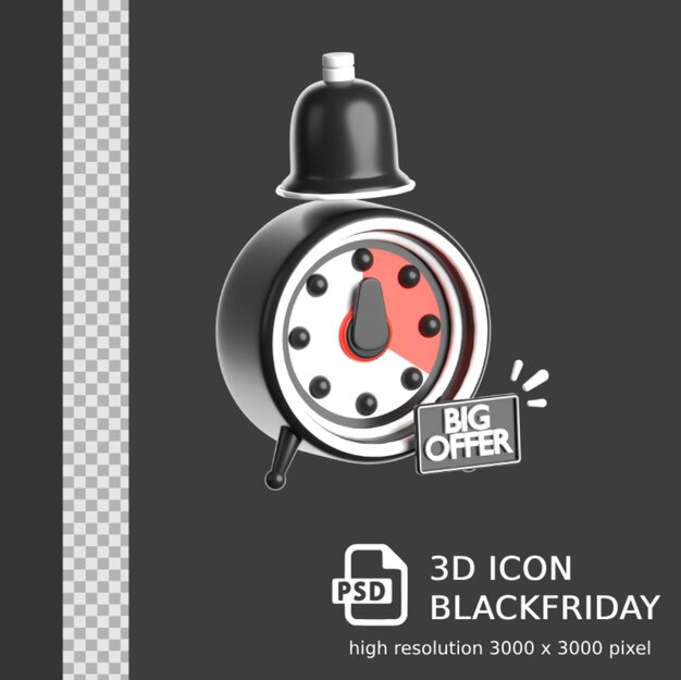 PSD 3d-icoon van black friday