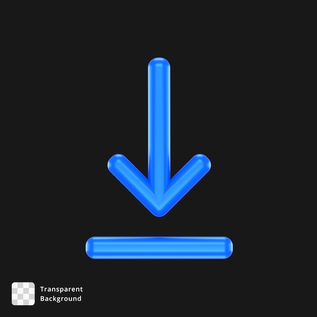 3d-icoon van een blauwe pijl