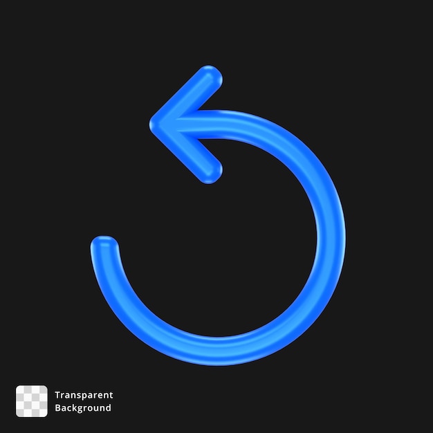 3D-icoon van een blauwe pijl