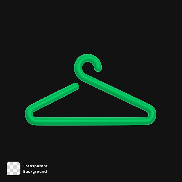 3D-icoon van een doekhanger