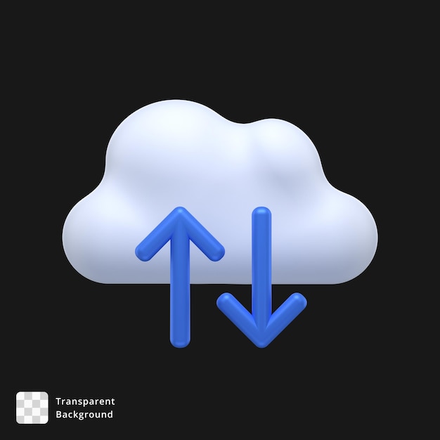 3D-icoon van een wolk