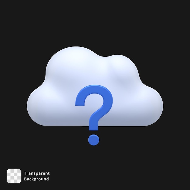 3d-icoon van een wolk