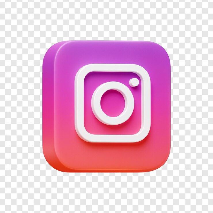 PSD 3d-icoon van instagram