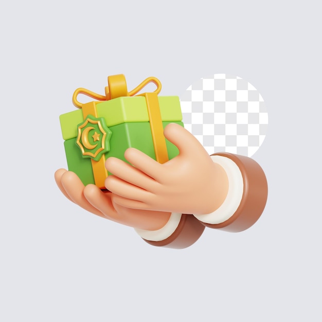 3D icoon van Ramadan geschenk