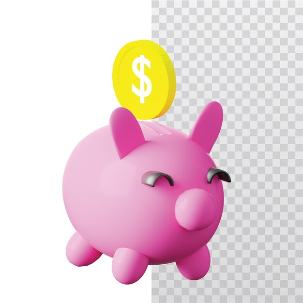3D-icoon varken Bewaar illustratie