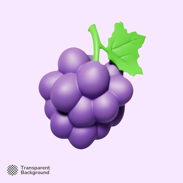 3D-icoon Verse fruit druiven