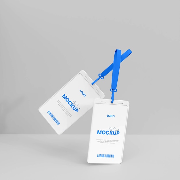 PSD 3d id card mockup