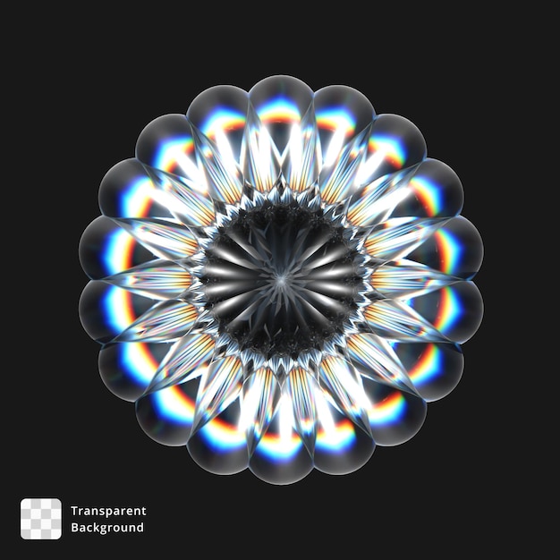 3D-ikon af et abstrakt glasobjekt
