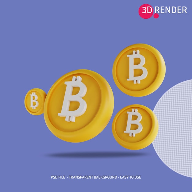 3d Ikona Bitcoin Trafic