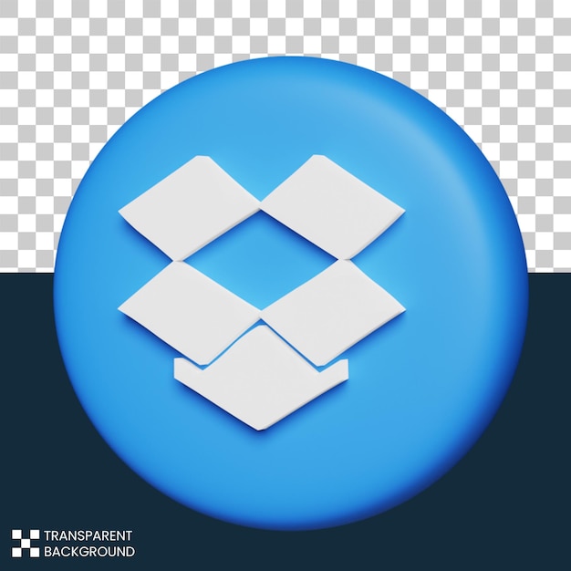 3d Ikona Dropbox Logo Mediów Społecznościowych