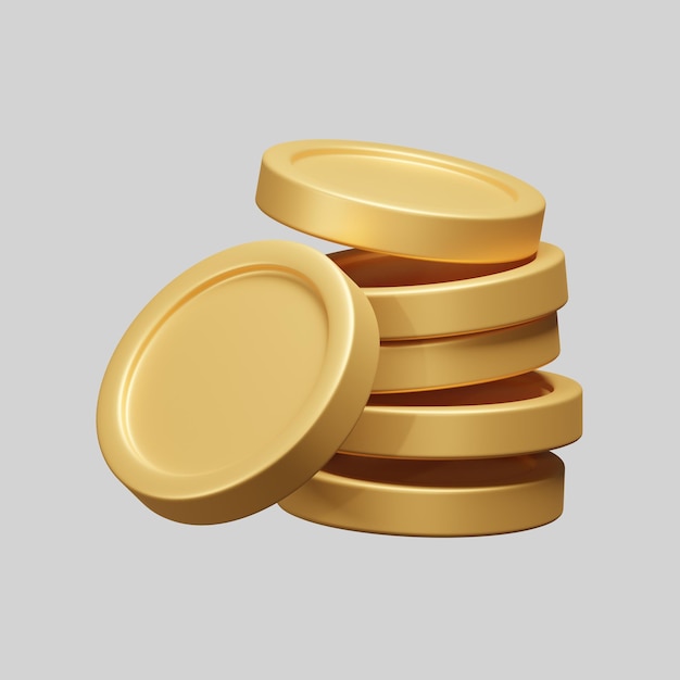 3d ikona finansów z bankiem i innym obiektem