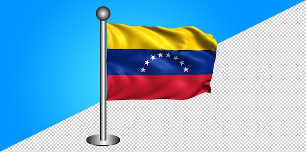 3d Ikona Flagi Wenezueli - Odznaka Png - Przezroczyste Tło