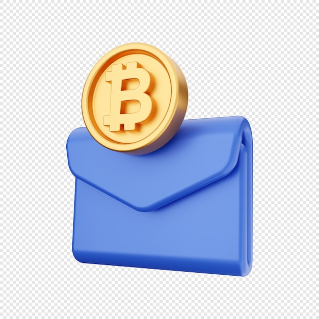 3d Ikona Ilustracja Bitcoin