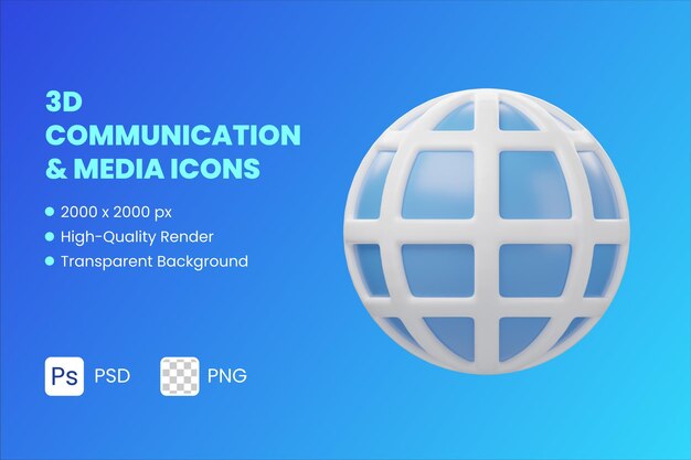 3D Ikona Ilustracja Internet Rzeczy