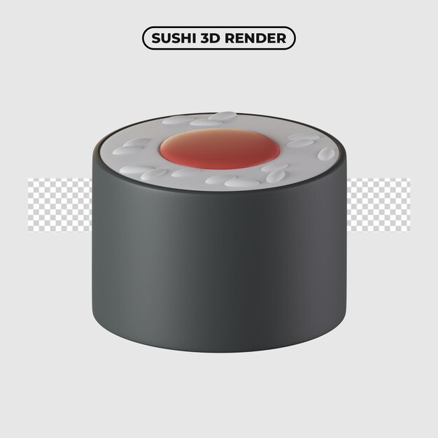 PSD 3d ikona ilustracja kreskówka sushi