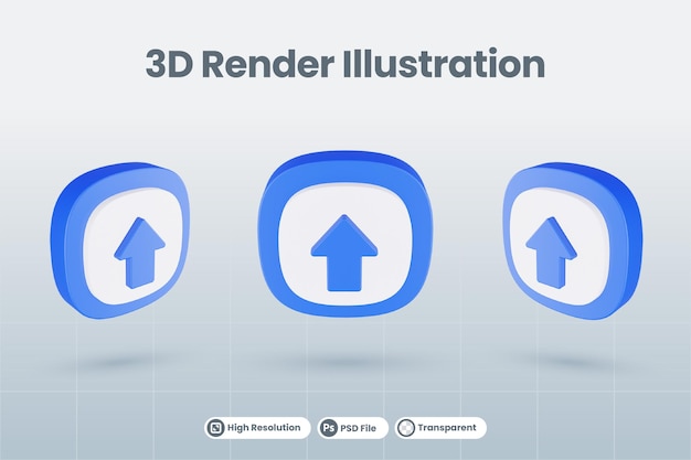 3d Ikona Ilustracja Strzałka Na Białym Tle