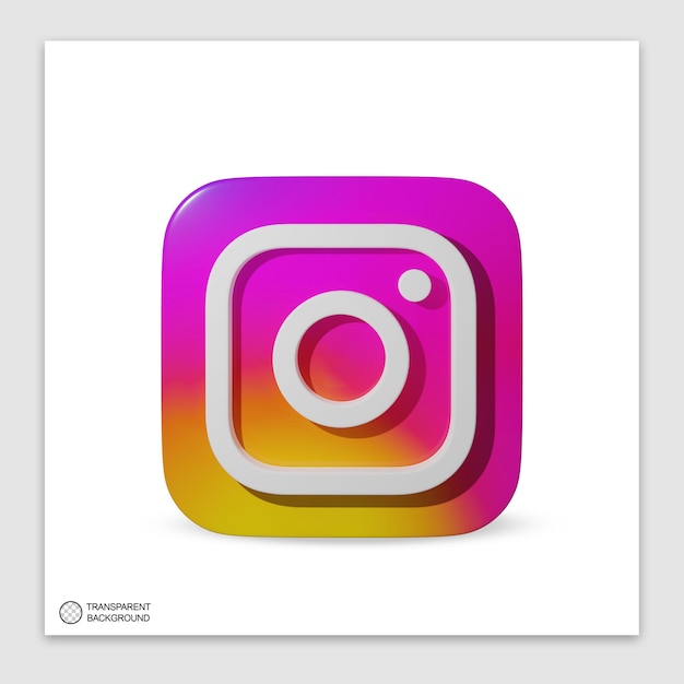 PSD 3d ikona instagram